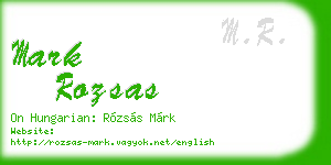 mark rozsas business card